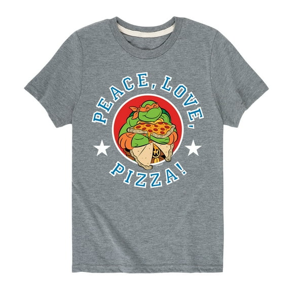 Teenage Mutant Ninja Turtles - Peace Love Pizza - Toddler And Youth Short Sleeve Graphic T-Shirt