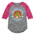 thumbnail image 1 of Teenage Mutant Ninja Turtles - Peace Love Pizza - Toddler & Youth Girls Raglan Tee, 1 of 4