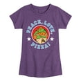 thumbnail image 1 of Teenage Mutant Ninja Turtles - Peace Love Pizza - Toddler & Youth Girls Short Sleeve Tee, 1 of 5