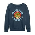 thumbnail image 1 of Teenage Mutant Ninja Turtles - Peace Love Pizza - Women's Lightweight French Terry Long Sleeve Shirt, 1 of 5