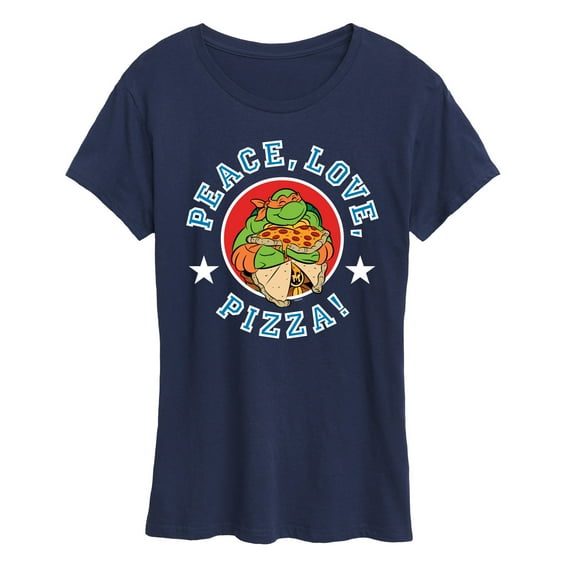 Teenage Mutant Ninja Turtles - Peace Love Pizza - Women's Short Sleeve Graphic T-Shirt