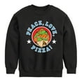 thumbnail image 1 of Teenage Mutant Ninja Turtles - Peace Love Pizza - Youth Crewneck Fleece Sweatshirt, 1 of 5