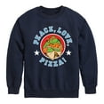 thumbnail image 1 of Teenage Mutant Ninja Turtles - Peace Love Pizza - Youth Crewneck Fleece Sweatshirt, 1 of 5