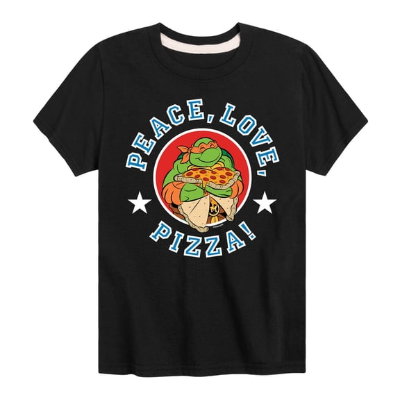 Teenage Mutant Ninja Turtles - Peace Love Pizza - Youth Short Sleeve Tee