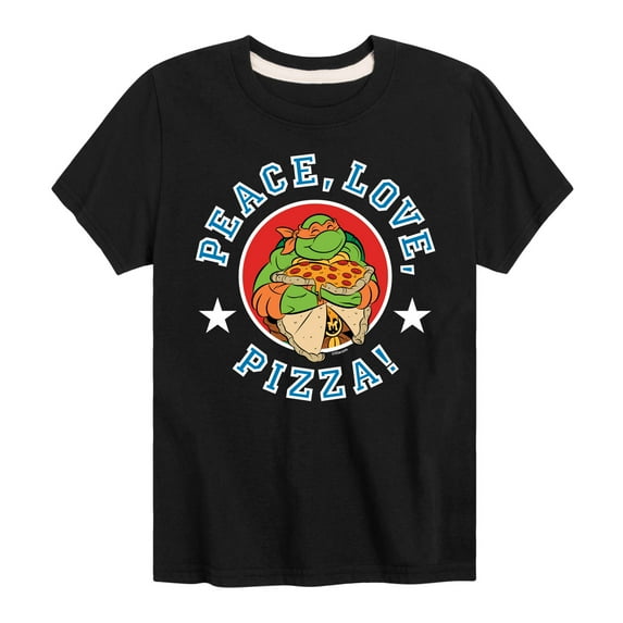 Teenage Mutant Ninja Turtles - Peace Love Pizza - Youth Short Sleeve Tee