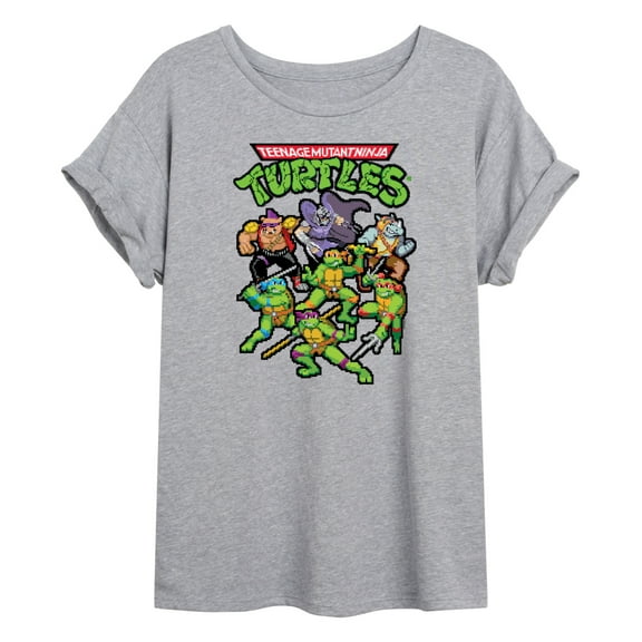 Teenage Mutant Ninja Turtles - Pixel Gaming Group - Juniors Ideal Flowy Muscle T-Shirt