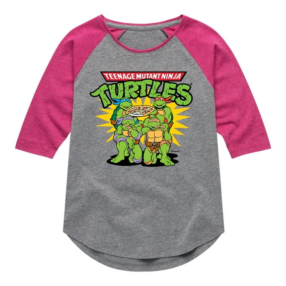 Teenage Mutant Ninja Turtles - Pizza Dudes - Girls Shirt Tail Raglan