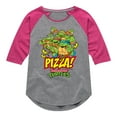 thumbnail image 1 of Teenage Mutant Ninja Turtles - Pizza - Girls Shirt Tail Raglan, 1 of 3