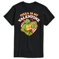 thumbnail image 1 of Teenage Mutant Ninja Turtles - Pizza Is My Valentine - Men's Short Sleeve Graphic T-Shirt, 1 of 4