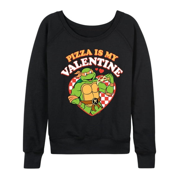 Teenage Mutant Ninja Turtles - Pizza Is My Valentine - Women's Lightweight French Terry Long Sleeve Shirt