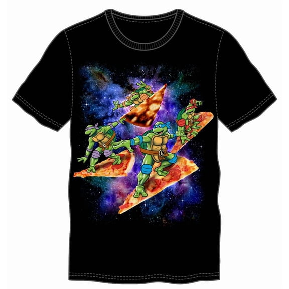 Teenage Mutant Ninja Turtles Pizza Surfing In Space T-Shirt Small