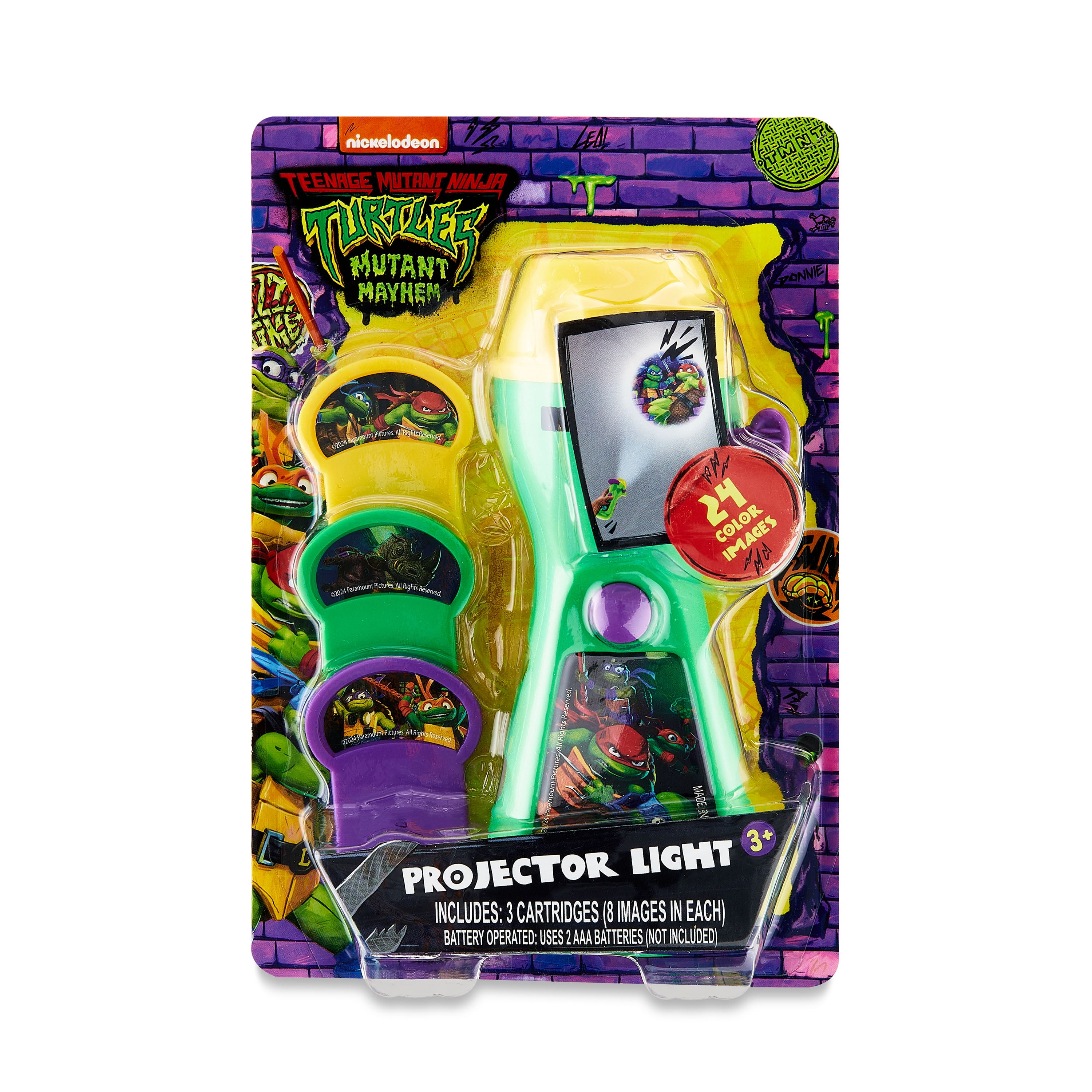 Teenage Mutant Ninja Turtles Projector Flashlight with 3 Plastic Slides