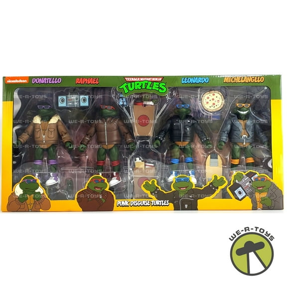 Teenage Mutant Ninja Turtles Punk Disguise Turtles Action Figure Set NECA