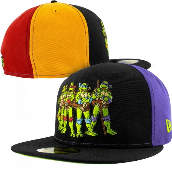 Teenage Mutant Ninja Turtles Quad Colors New Era 59Fifty Fitted Hat-7 1/4 Fitted
