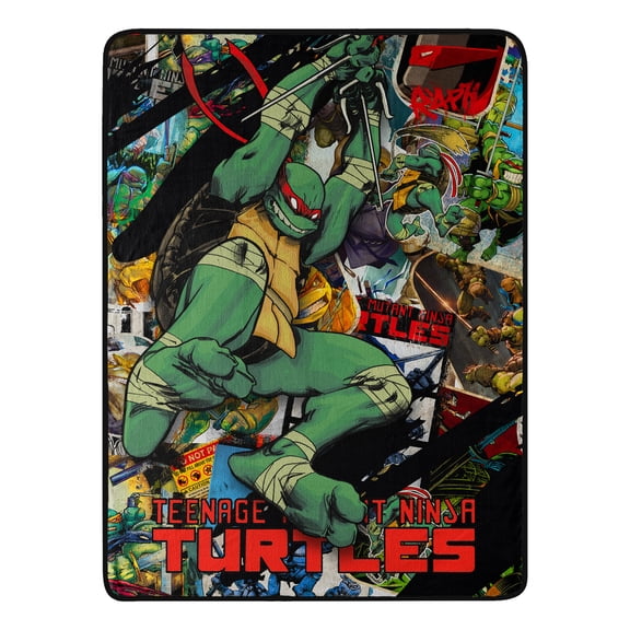 Nickelodeon Teenage Mutant Ninja Turtles Raph Attack Micro Raschel Throw Blanket 46x60 Inches