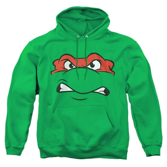 Teenage Mutant Ninja Turtles Raphael Angry Adult Pull-Over Hoodie, Kelly Green, 3X-Large