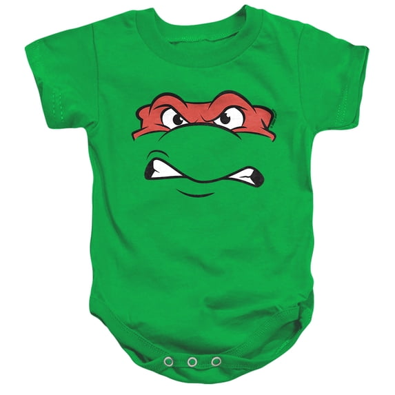 Teenage Mutant Ninja Turtles Raphael Angry Unisex Infant Snap Suit for Baby, Kelly Green, Medium