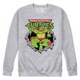 thumbnail image 1 of Teenage Mutant Ninja Turtles - Raphael Breaking Through Shirt Men's Graphic Fleece Sweatshirt, 1 of 5