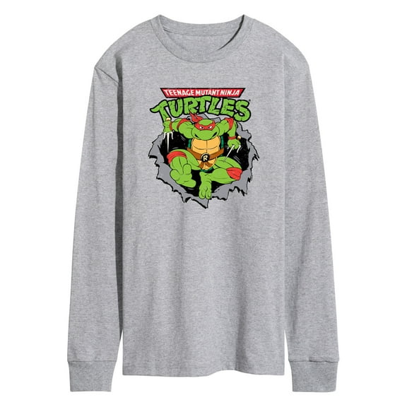 Teenage Mutant Ninja Turtles - Raphael Breaking Through Shirt Long Sleeve Graphic T-Shirt