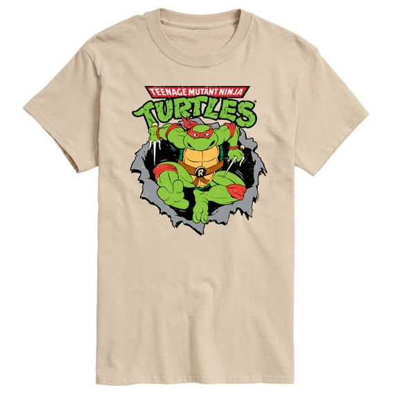 Teenage Mutant Ninja Turtles - Raphael Breaking Through Shirt - Men's Short Sleeve Graphic T-Shirt