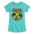 thumbnail image 1 of Teenage Mutant Ninja Turtles  - Raphael Breaking Through Shirt  - Toddler & Youth Girls Short Sleeve Graphic T-Shirt, 1 of 5