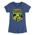 thumbnail image 1 of Teenage Mutant Ninja Turtles  - Raphael Breaking Through Shirt  - Toddler & Youth Girls Short Sleeve Graphic T-Shirt, 1 of 5