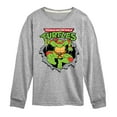 thumbnail image 1 of Teenage Mutant Ninja Turtles - Raphael Breaking Through Shirt - Toddler & Youth Long Sleeve Graphic T-Shirt, 1 of 5