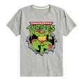 thumbnail image 1 of Teenage Mutant Ninja Turtles - Raphael Breaking Through Shirt - Toddler & Youth Short Sleeve Graphic T-Shirt, 1 of 5