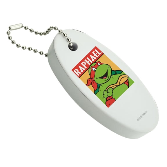 Teenage Mutant Ninja Turtles Raphael Floating Keychain Oval Foam Fishing Boat Buoy Key Float
