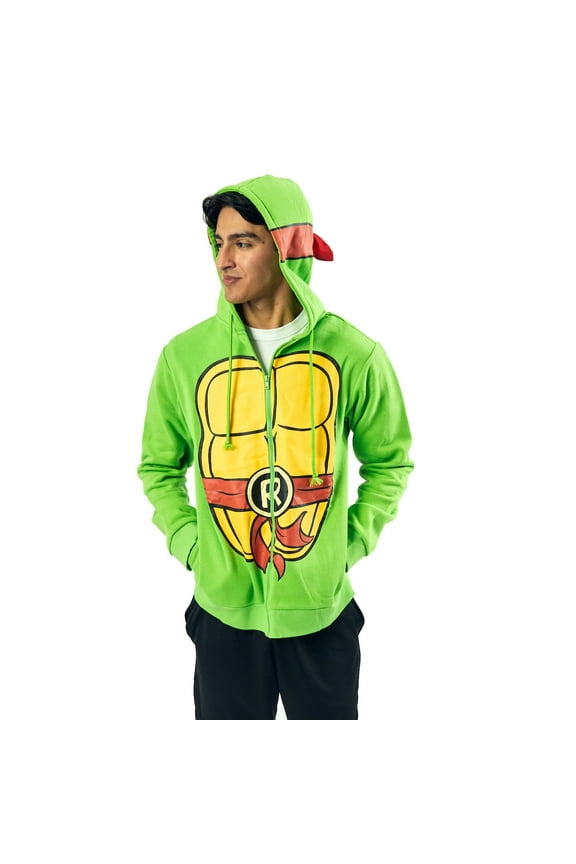 Teenage Mutant Ninja Turtles Raphael Long Sleeve Men's Green Cosplay Hoodie-XL
