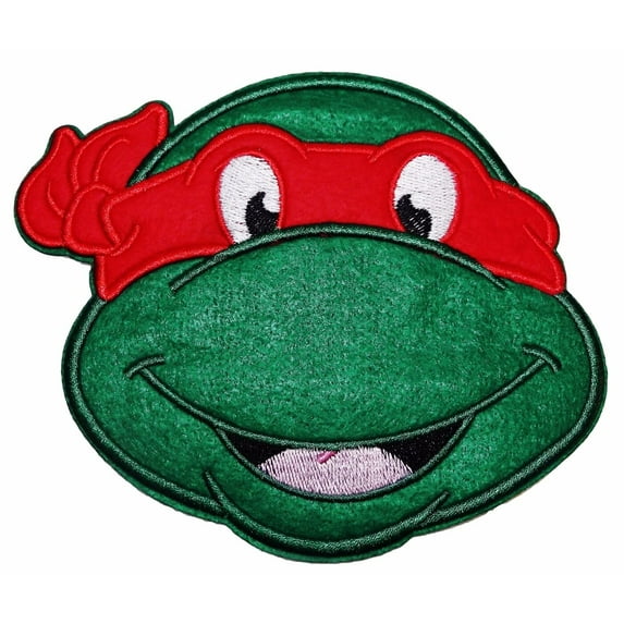 Teenage Mutant Ninja Turtles Raphael Red Mask Head Shot Large 5" Tall Patch