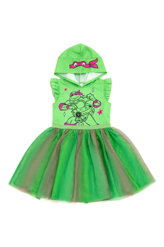 Raphael Scuba Cosplay Hooded Tulle Tutu Dress Toddler to Big Kid
