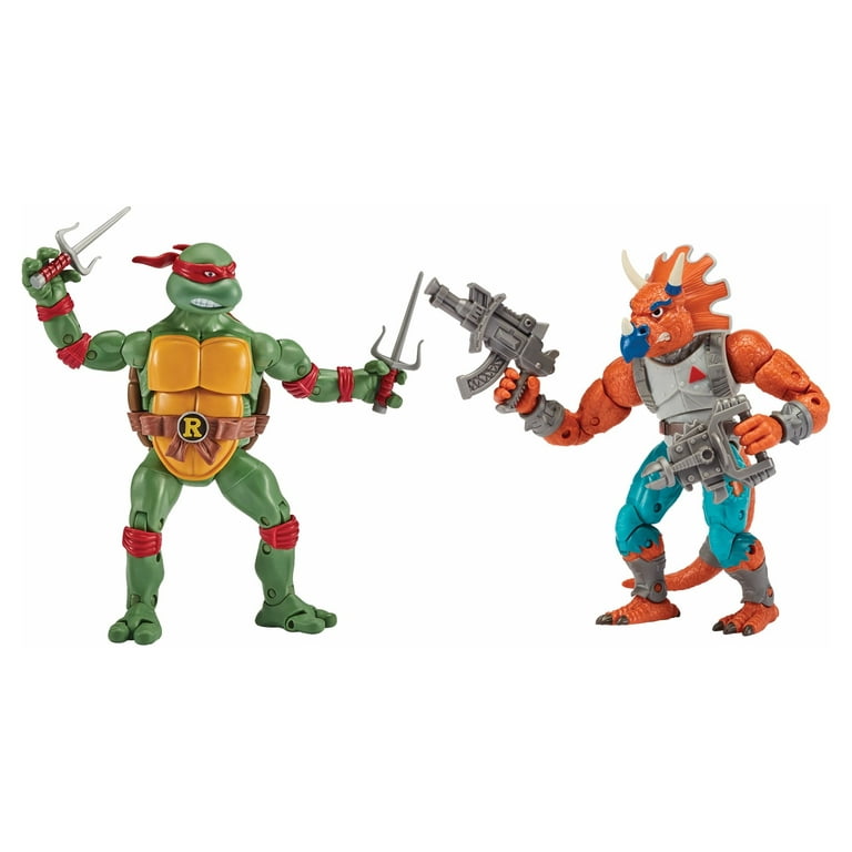 Teenage Mutant Ninja Turtles Raphael vs. Tricereton Action Figure Set
