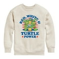 thumbnail image 1 of Teenage Mutant Ninja Turtles - Red White Turtle Power - Youth Crewneck Fleece Sweatshirt, 1 of 5