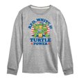 thumbnail image 1 of Teenage Mutant Ninja Turtles - Red White Turtle Power - Youth Long Sleeve Tee, 1 of 5