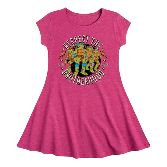 Teenage Mutant Ninja Turtles -Respect The Brotherhood - Toddler & Youth Girls Fit & Flare Dress