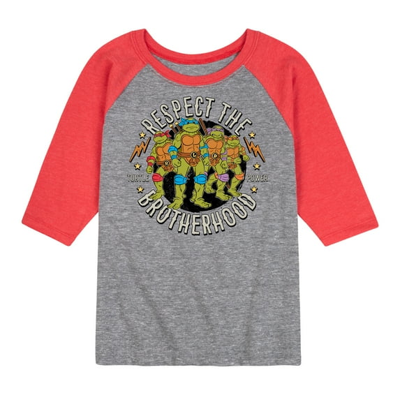 Teenage Mutant Ninja Turtles - Respect The Brotherhood - Toddler & Youth Raglan Graphic Tee