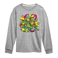 thumbnail image 1 of Teenage Mutant Ninja Turtles - Retro Character Group - Toddler & Youth Long Sleeve Graphic T-Shirt, 1 of 4