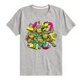 thumbnail image 1 of Teenage Mutant Ninja Turtles - Retro Character Group - Toddler & Youth Short Sleeve Graphic T-Shirt, 1 of 5