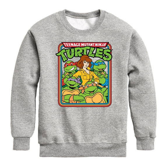 Teenage Mutant Ninja Turtles - Retro Group April - Toddler & Youth Crewneck Fleece Sweatshirt