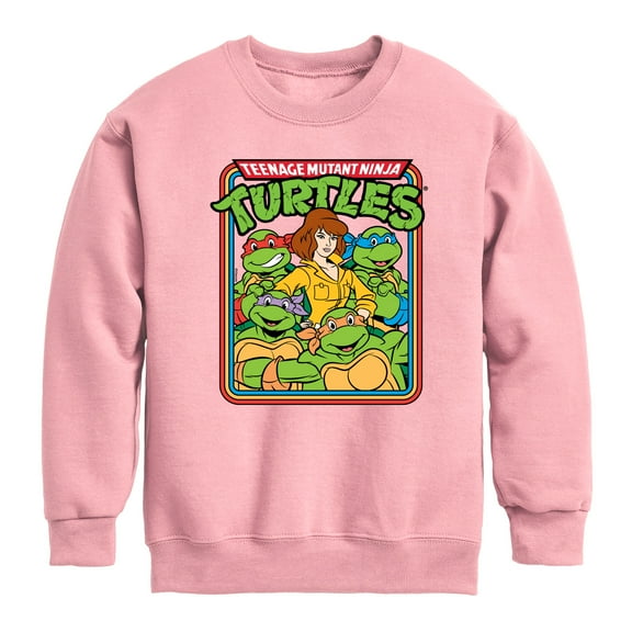 Teenage Mutant Ninja Turtles - Retro Group April - Toddler & Youth Crewneck Fleece Sweatshirt