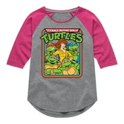 TEENAGE MUTANT NINJA TURTLES - Retro Group April - Toddler & Youth Girls Raglan Graphic T-Shirt