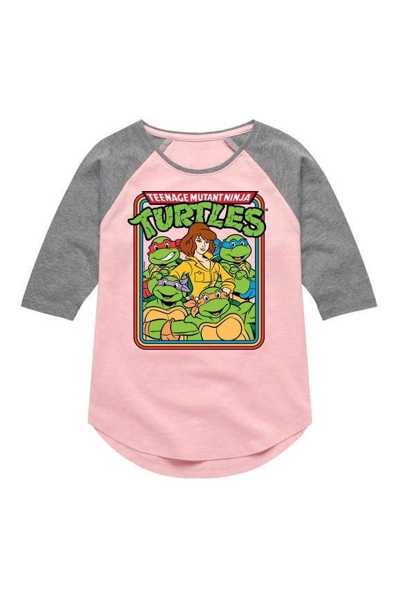 - Retro Group April - Toddler & Youth Girls Raglan Graphic T-Shirt