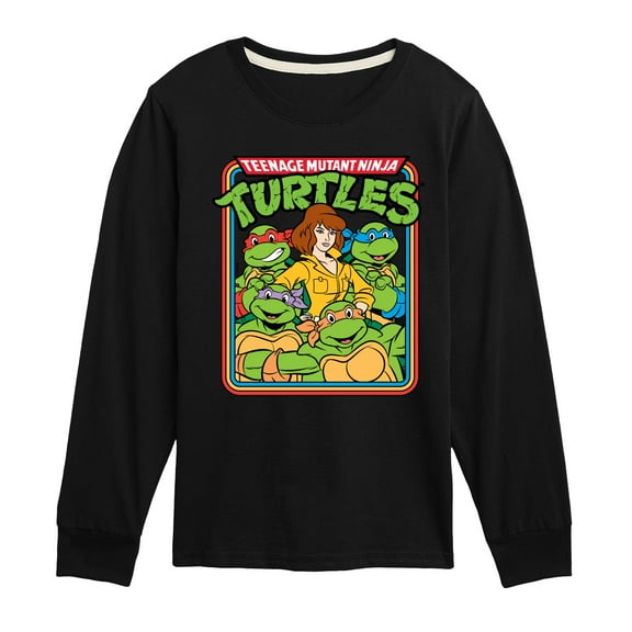 Teenage Mutant Ninja Turtles - Retro Group April - Toddler & Youth Long Sleeve Graphic T-Shirt