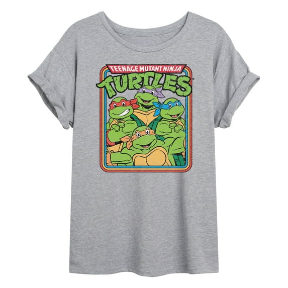 Teenage Mutant Ninja Turtles - Retro Group - Juniors Ideal Flowy Muscle T-Shirt