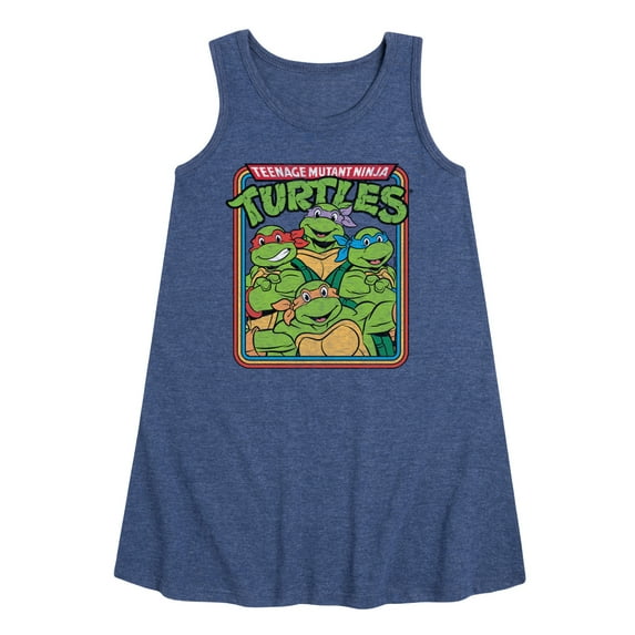 Teenage Mutant Ninja Turtles - Retro Group - Toddler & Youth Girls A-line Dress