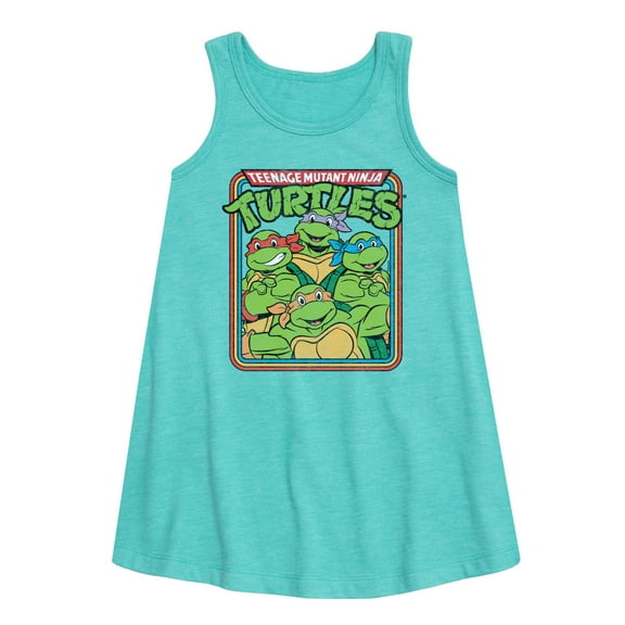 Teenage Mutant Ninja Turtles - Retro Group - Toddler & Youth Girls A-line Dress