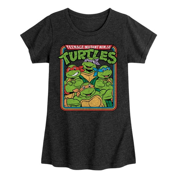 Teenage Mutant Ninja Turtles - Retro Group - Toddler & Youth Girls Short Sleeve Graphic T-Shirt