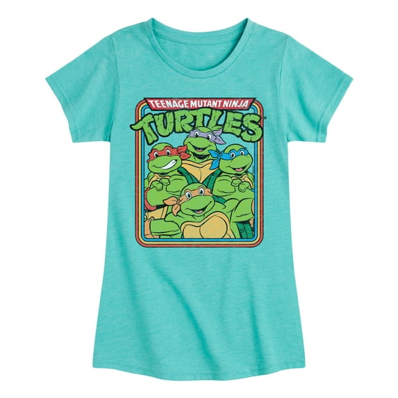 Teenage Mutant Ninja Turtles - Retro Group - Toddler & Youth Girls Short Sleeve Graphic T-Shirt