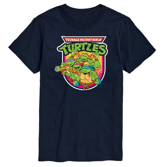 Teenage Mutant Ninja Turtles - Retro Pizza Graphic - Men's Short Sleeve Graphic T-Shirt